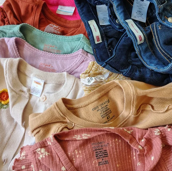 10 Piece Toddler Girl Lot Levi's H&M Vintage - Picture 10 of 11